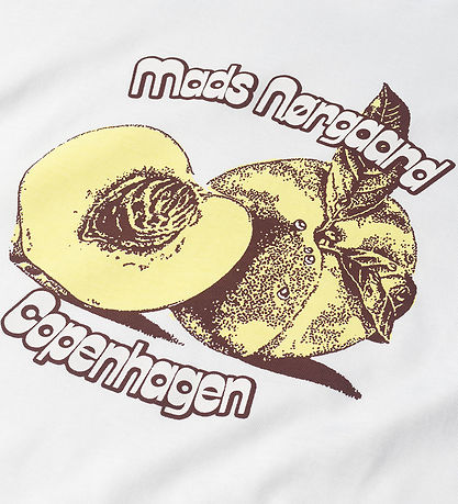 Mads Nørgaard T-shirt - Dry Single Tristi - Snow White m. Print Mads Nørgaard T-shirt - Dry Single Tristi - Snow White m. Print