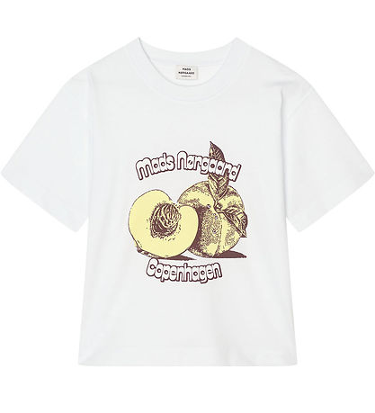 Mads Nørgaard T-shirt - Dry Single Tristi - Snow White m. Print Mads Nørgaard T-shirt - Dry Single Tristi - Snow White m. Print