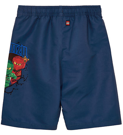LEGO® Ninjago Badeshorts - LwAgan 302 - UV40+ - Mørkeblå m. Prin LEGO® Ninjago Badeshorts - LwAgan 302 - UV40+ - Mørkeblå m. Prin