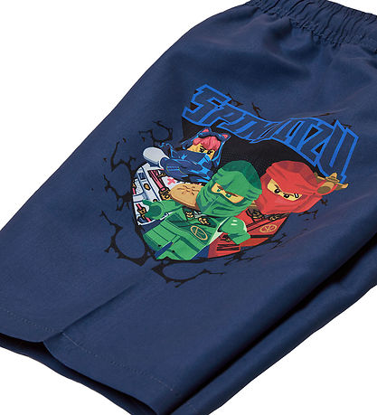 LEGO® Ninjago Badeshorts - LwAgan 302 - UV40+ - Mørkeblå m. Prin LEGO® Ninjago Badeshorts - LwAgan 302 - UV40+ - Mørkeblå m. Prin