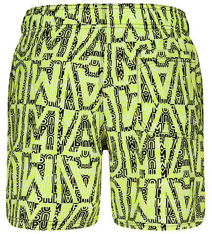 Puma Badeshorts - Lemon/Sort Puma Badeshorts - Lemon/Sort