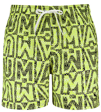 Puma Badeshorts - Lemon/Sort Puma Badeshorts - Lemon/Sort