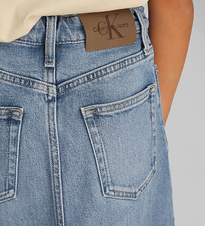 Calvin Klein Skirt - Denim - Mid Rise Long - Cloudy Blue