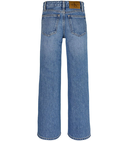 Calvin Klein Jeans - Högt stigande brett ben - Soft Blue