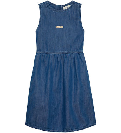 Calvin Klein Kjole - Denim - Mid Serenity Blue Calvin Klein Kjole - Denim - Mid Serenity Blue