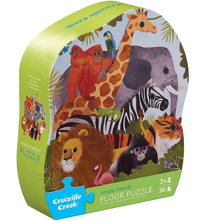 Crocodile Creek Puslespil - 36 Brikker - Jungle Friends