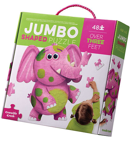 Crocodile Creek Puslespil - 48 Brikker - Jumbo Elefant Crocodile Creek Puslespil - 48 Brikker - Jumbo Elefant