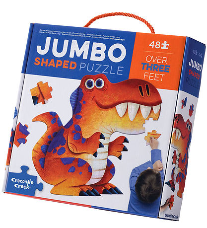 Crocodile Creek Puslespil - 48 Brikker - Jumbo Dinosaur Crocodile Creek Puslespil - 48 Brikker - Jumbo Dinosaur