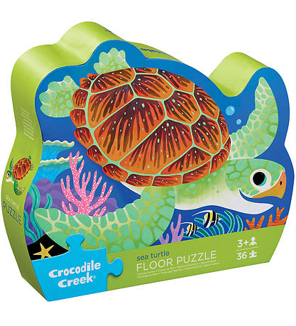 Crocodile Creek Gulvpuslespil - 36 Brikker - Sea Turtle Crocodile Creek Gulvpuslespil - 36 Brikker - Sea Turtle