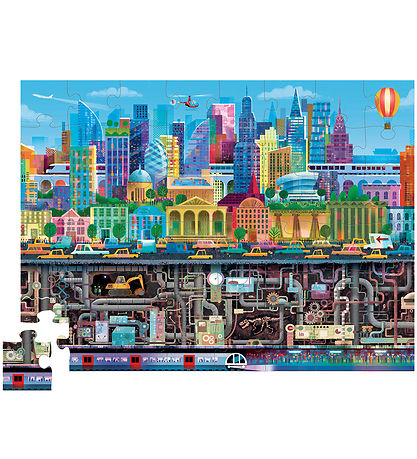 Crocodile Creek Puslespil - 48 Brikker - Above & Below - Big Cit