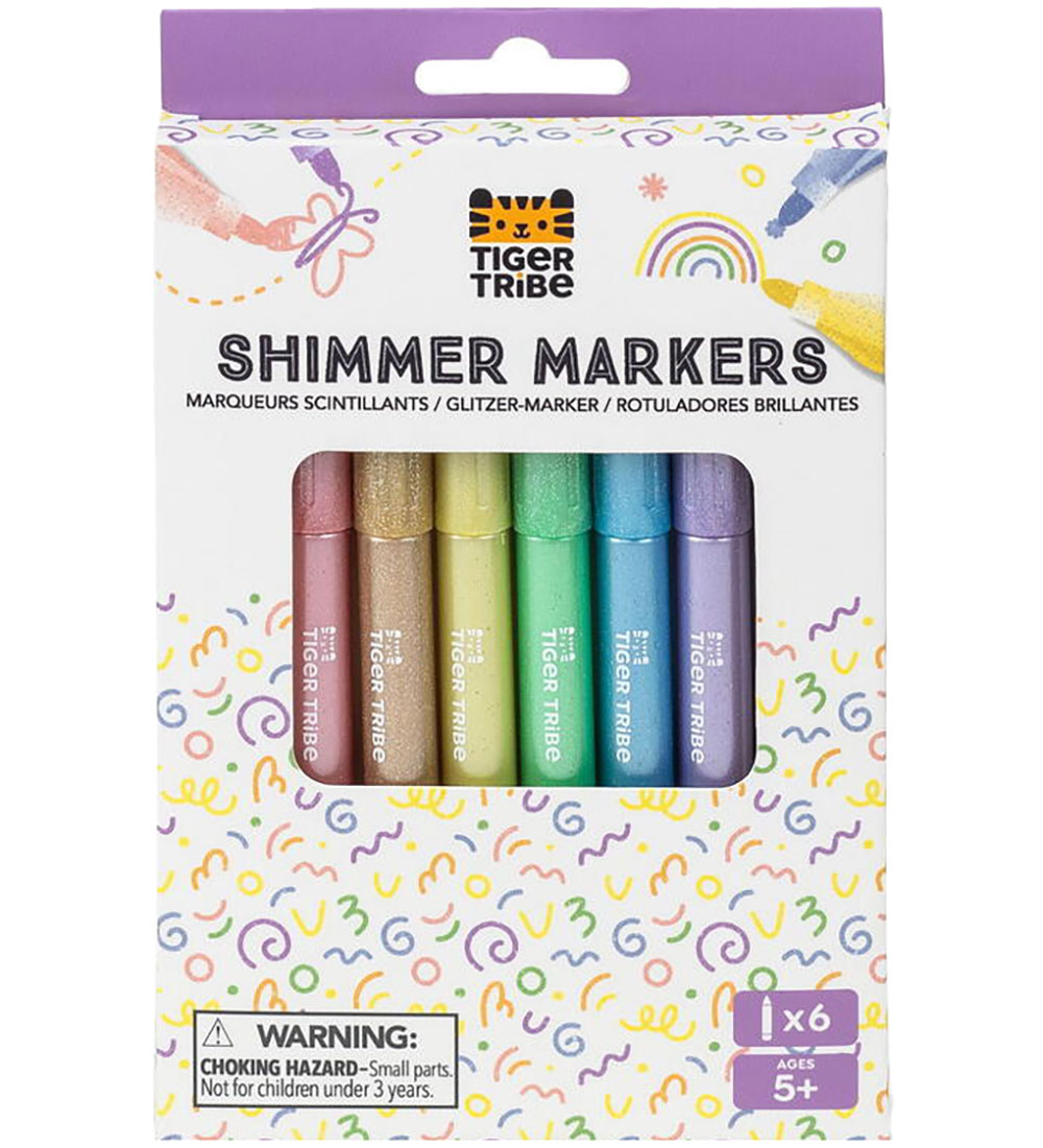 Tiger Tribe Filzstifte - Shimmer Markierungen - 6 st. - Tiger Tribe - One Size - Filzstifte