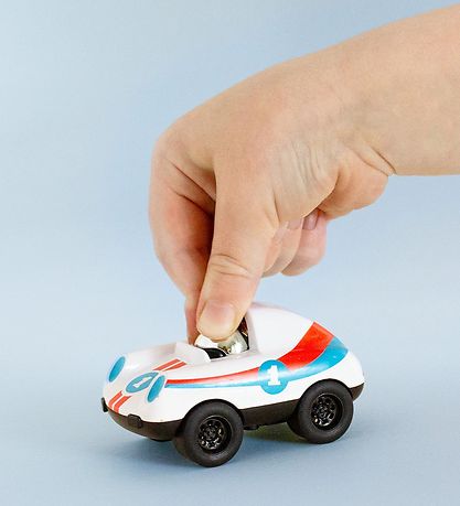 Tiger Tribe Racerbil - Press to Go - Hvid Tiger Tribe Racerbil - Press to Go - Hvid