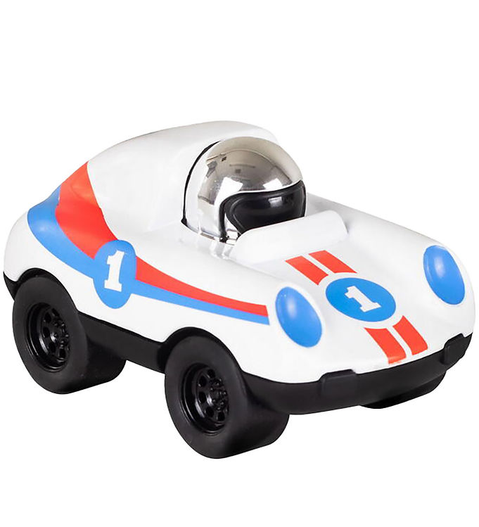 Tiger Tribe Racerbil - Press to Go - Hvid