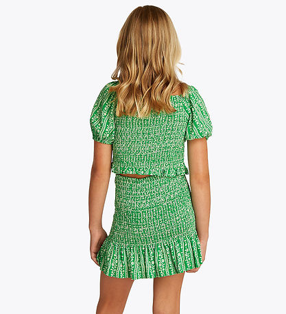 Tommy Hilfiger Top - Printed Smock - Radiant Green
