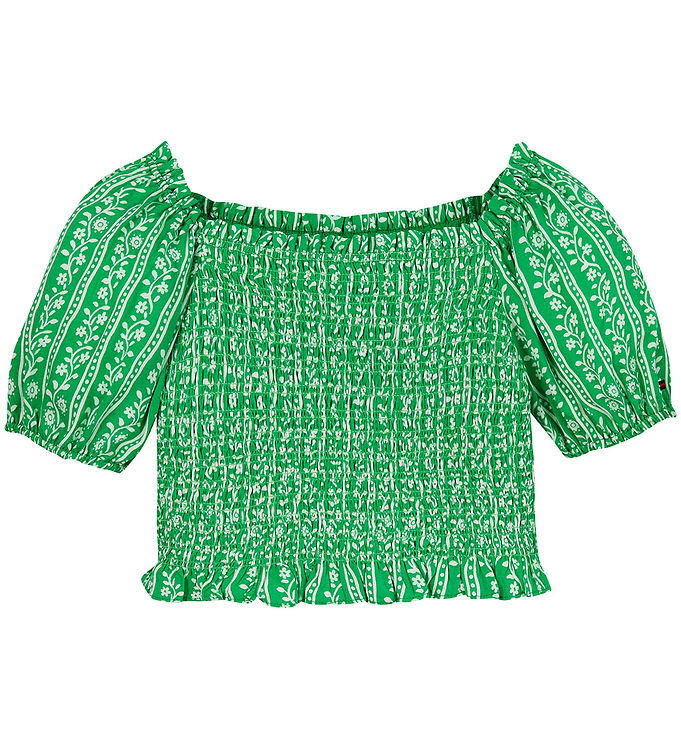Tommy Hilfiger Top - Printed Smock - Radiant Green