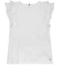 Tommy Hilfiger Top - Broderie Anglaise - Hvid Tommy Hilfiger Top - Broderie Anglaise - Hvid
