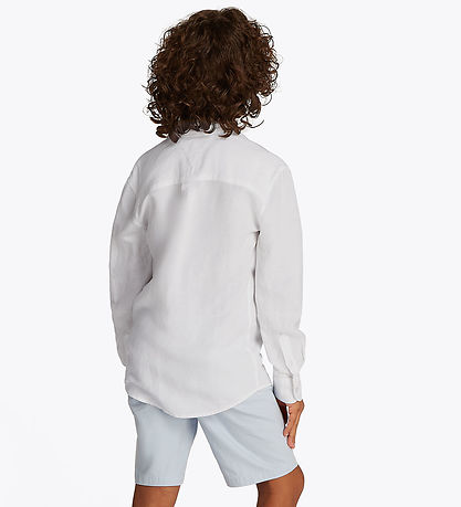 Tommy Hilfiger Skjorte - Hør - Linen Blend - Hvid Tommy Hilfiger Skjorte - Hør - Linen Blend - Hvid