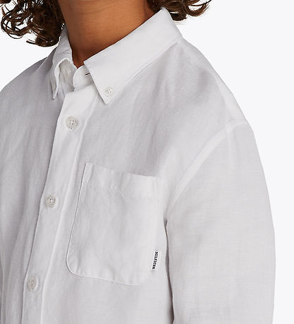 Tommy Hilfiger Skjorte - Hør - Linen Blend - Hvid Tommy Hilfiger Skjorte - Hør - Linen Blend - Hvid