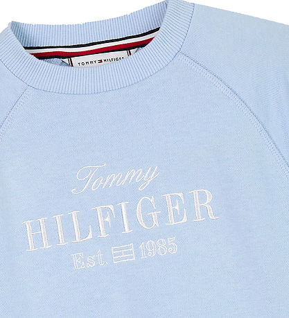 Tommy Hilfiger Sweatshirt - Script - Luchtig Blue