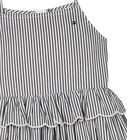 Tommy Hilfiger Kjole - Strap Dress - Dark Night Navy Stripes Tommy Hilfiger Kjole - Strap Dress - Dark Night Navy Stripes