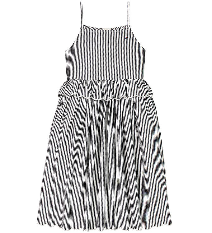 Tommy Hilfiger Kjole - Strap Dress - Dark Night Navy Stripes