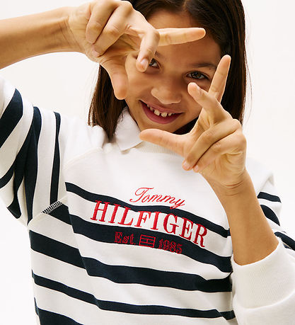 Sweat-shirt Tommy Hilfiger - Script - Dark Nuit Marine Stripe