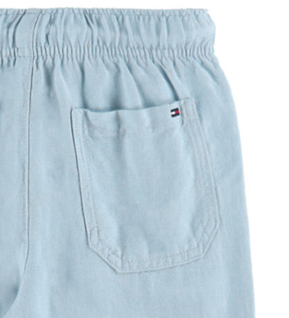 Tommy Hilfiger Bukser - Hør - Breezy Blue Tommy Hilfiger Bukser - Hør - Breezy Blue