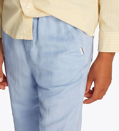 Tommy Hilfiger Bukser - Hør - Breezy Blue