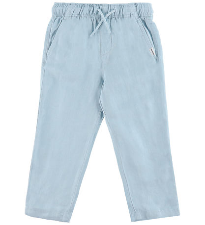 Tommy Hilfiger Bukser - Hør - Breezy Blue Tommy Hilfiger Bukser - Hør - Breezy Blue