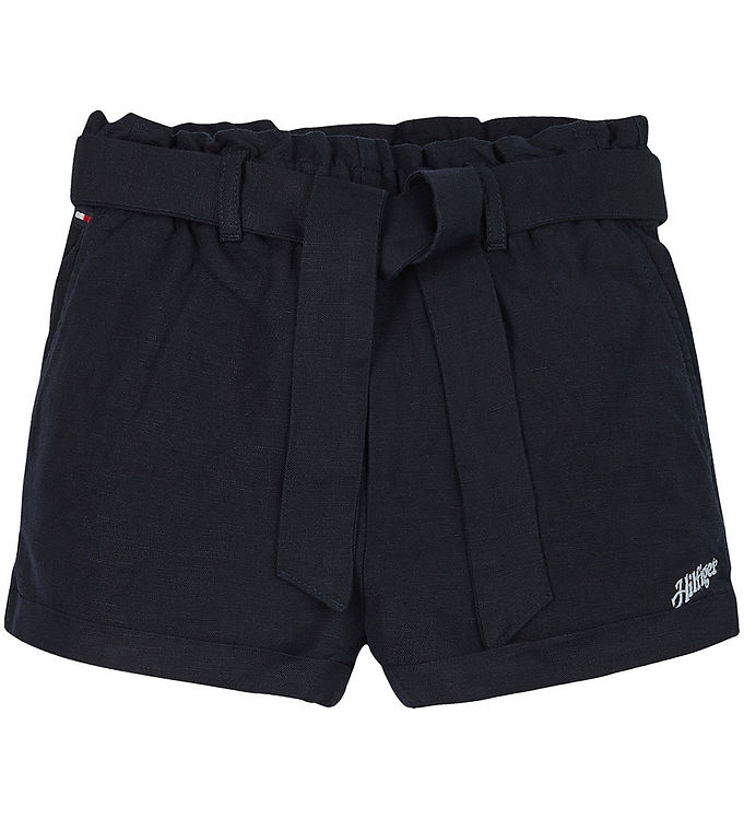 Tommy Hilfiger Shorts - Hør - Pull On - Dark Night Navy
