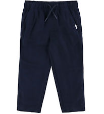 Tommy Hilfiger Bukser - Hør - Dark Night Navy Tommy Hilfiger Bukser - Hør - Dark Night Navy