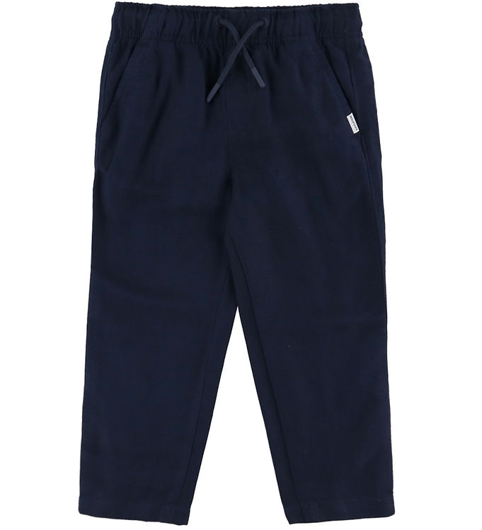 Tommy Hilfiger Bukser - Hør - Dark Night Navy