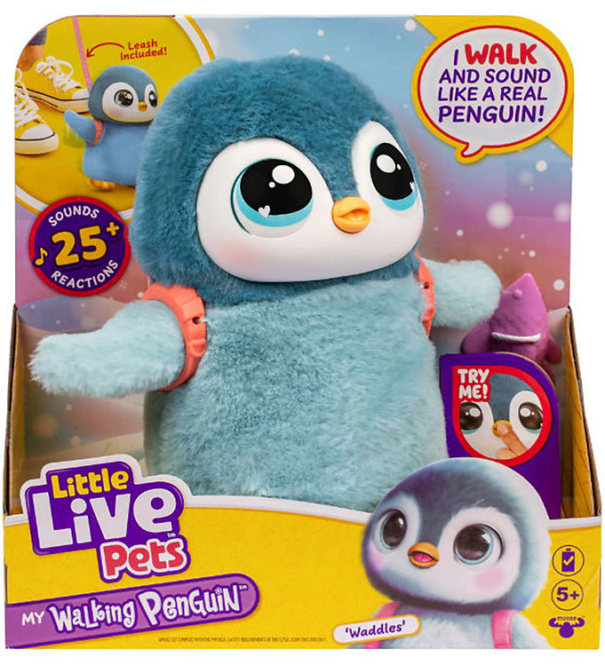 Little Live Pets My Walking Penguin Bamse - 4+år, med Batterier - 4 dele