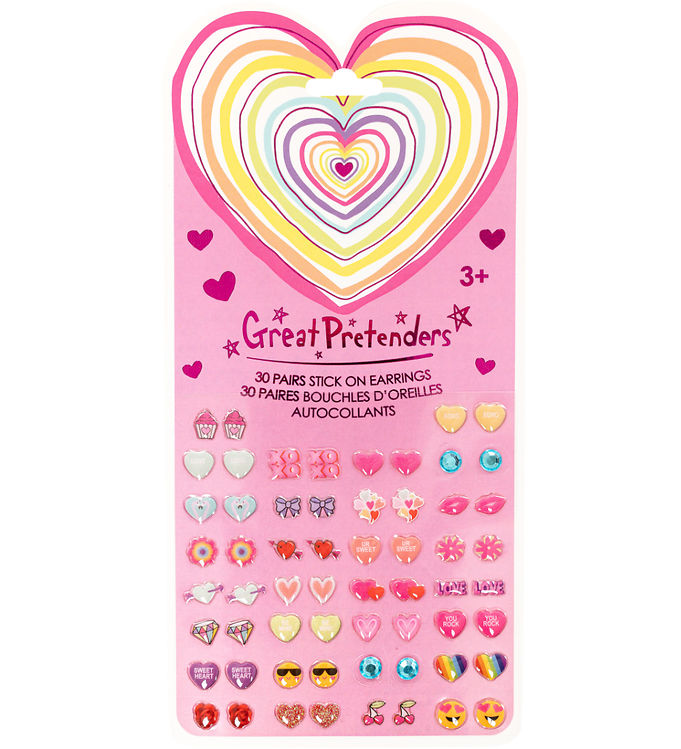 Great Pretenders Øreringe - Stick-on - 30 stk. - Heart