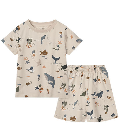 Liewood Nattøj - 2-delt - Ilford - Sea Creature/Sandy