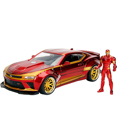 Jada Bil m. Figur - Marvel Avengers - Iron Man & 2016 Chevy Cama
