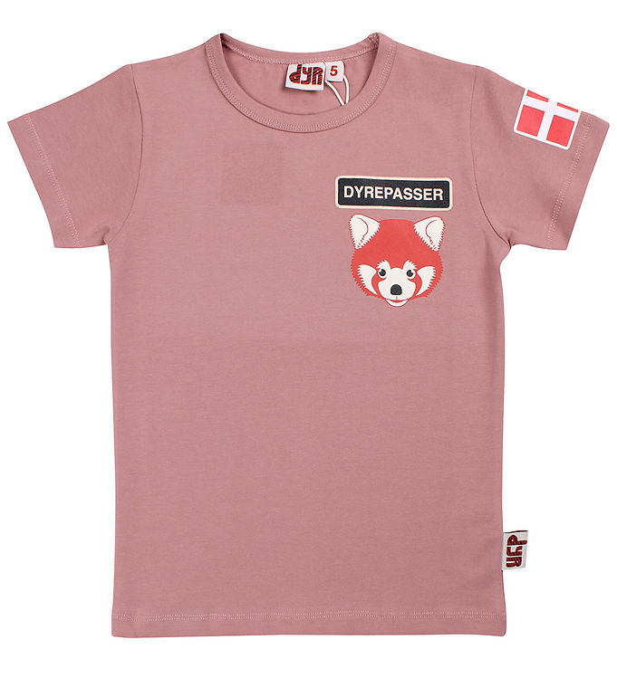 DYR-Cph T-shirt - Dyrepasser - Rose Beige Roed Panda
