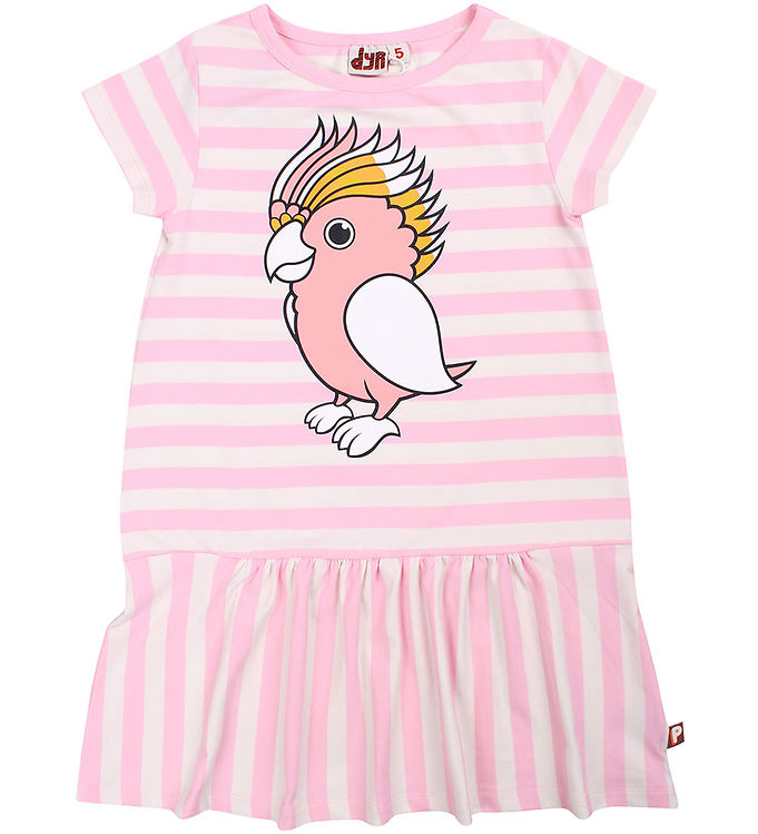 DYR-Cph Kjole - Dyrzanzi - Pastel Pink/Chalk Papegoeje