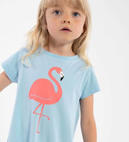DYR-Cph Kjole - Dyrperky - Baby Blue Flamingo