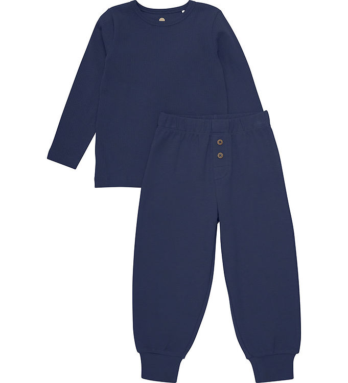 En Fant Nattøj Sæt - Indigo Blue