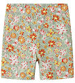Name It Cykelshorts - NmfVayo - Aqua Gray m. Blomster Name It Cykelshorts - NmfVayo - Aqua Gray m. Blomster