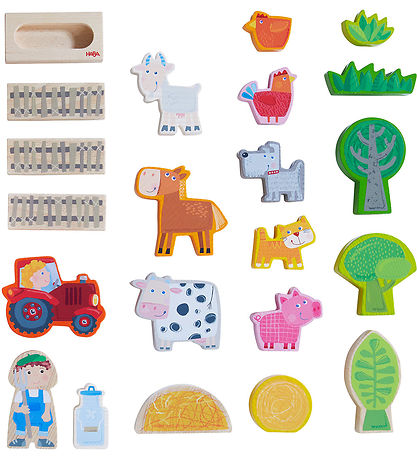 HABA Play World Legetøj - 23 Dele - Gård HABA Play World Legetøj - 23 Dele - Gård