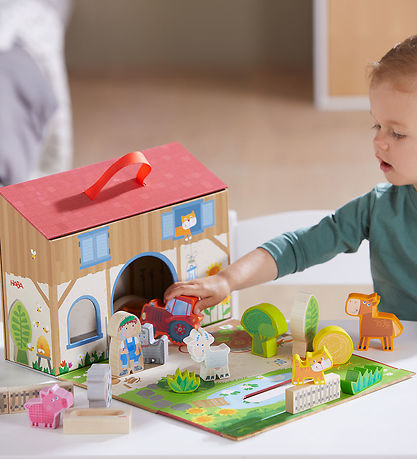 HABA Play World Legetøj - 23 Dele - Gård HABA Play World Legetøj - 23 Dele - Gård