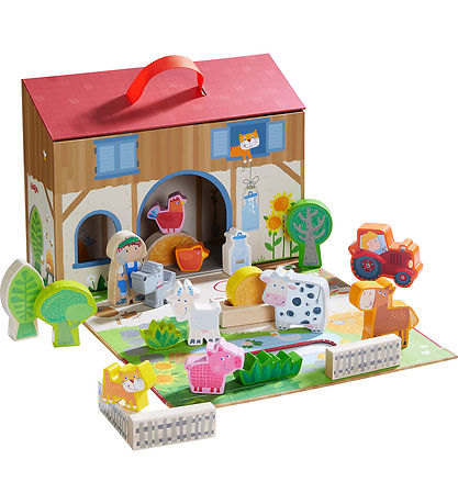HABA Play World Legetøj - 23 Dele - Gård HABA Play World Legetøj - 23 Dele - Gård