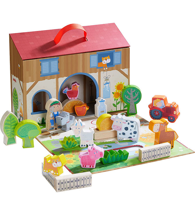 HABA Play World Legetøj - 23 Dele - Gård