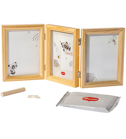 Tiny Love Aftryksæt - Hånd/Fod - Dobbeltramme - Wood Tiny Love Aftryksæt - Hånd/Fod - Dobbeltramme - Wood