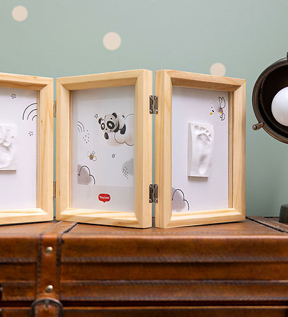 Tiny Love Aftryksæt - Hånd/Fod - Dobbeltramme - Wood Tiny Love Aftryksæt - Hånd/Fod - Dobbeltramme - Wood