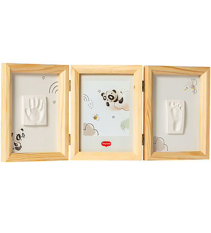 Tiny Love Aftryksæt - Hånd/Fod - Dobbeltramme - Wood Tiny Love Aftryksæt - Hånd/Fod - Dobbeltramme - Wood