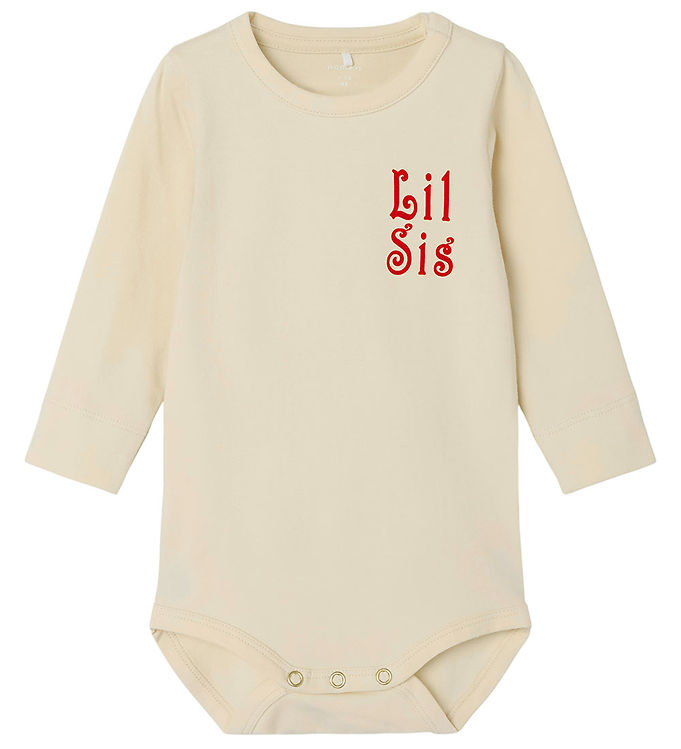 Name It Body Hvid Swan Med Lillesøster Print - Str. 3m 62cm