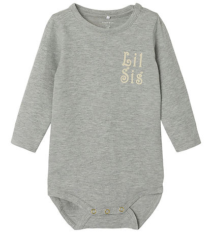 Name It Body l/æ - NbfLaby - Grey Melange